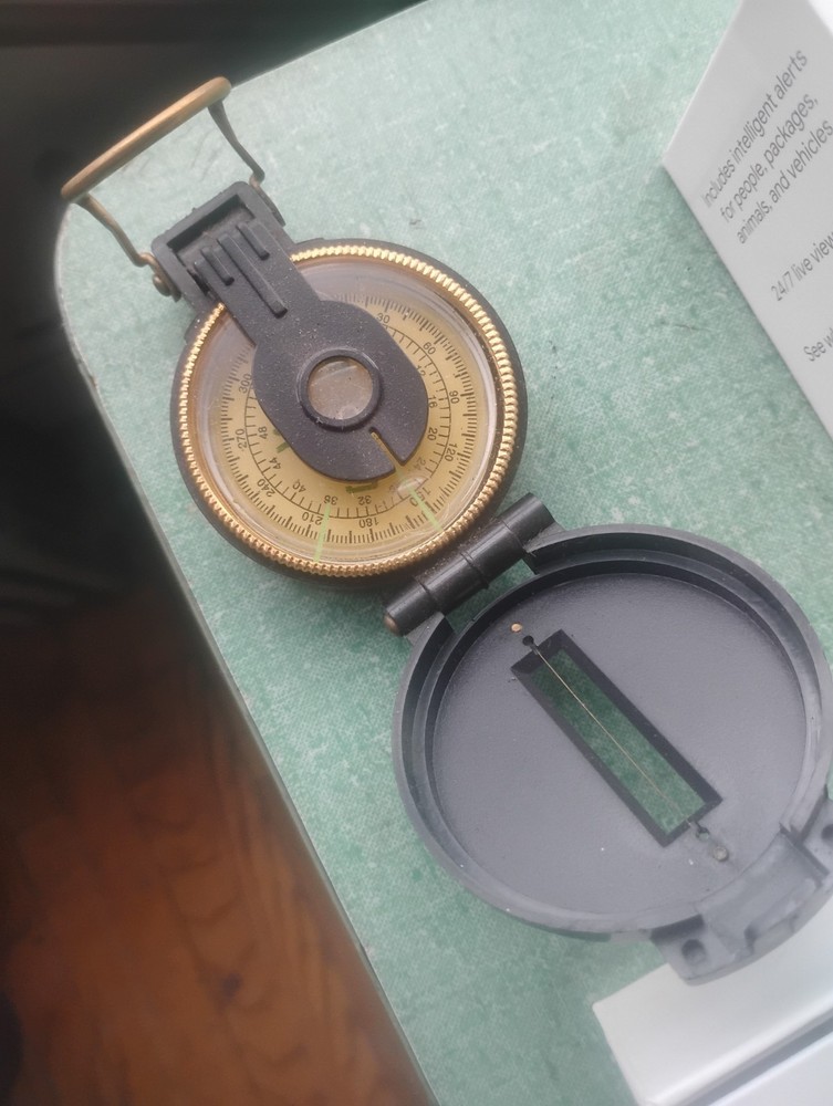 Vintage Engineer Lensatic Precise Compact Compass