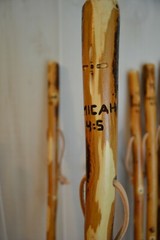 Bible Walking Stick + Cross Carving and “Micah 4:5” reference + Hiking Staff