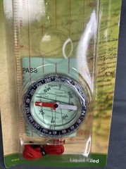 Coghlan’s Map Compass Deluxe Map Lanyard Liquid Filled New