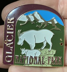 Glacier National Park Goat Mountain Hiking Staff Stick Medallion NEW