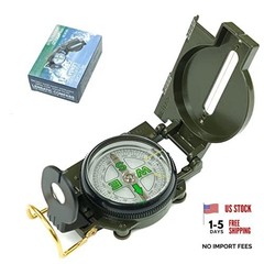 Military Sighting Compass for Hiking, Outdoor Compass for Hunting Camping Green