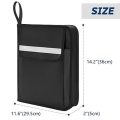Boat Document Holder, Waterproof Travel Document Folder with 6 Black