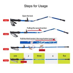2 Pack Hiking Poles Trekking Poles Folding Hiking Poles for Men Women L…