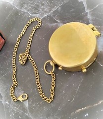 Personalized Gift, Engraved Antique Brass Compass with Leather Case,Gift for Son