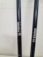 2 Alpine Design Trekking Walking Hiking Poles Black Backpacking Adjustable