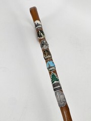* 4 x WALKING STICK WALKING STICK ALPINE HIKING VINTAGE GERMANY AUSTRIA