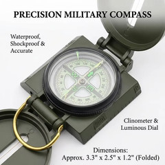 Outdoor Military Luminous Lensatic Compass for Camping Hiking Survival Marching