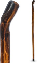 RMS Nature Wood Walking Stick – Wooden Hiking Stick and Trekking Pole with Leath