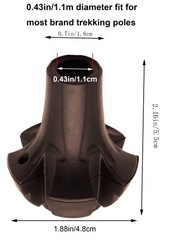 Trekking Poles Tips Set – Feet Rubber Trek Cane Tips Protectors Fit Most Walk…