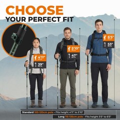 Trekology Trek-Z 100–120 cm (for Height: 4’11” to 5’10”), Nordic Pine Green