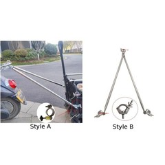45mm Wide Bicycle Trailer Hitch Coupler Silver Metal for Cargo Trailers