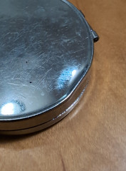 Vintage Pocket Compass Edge Mark Black Made In Japan