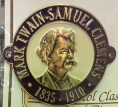 Mark Twain Samuel Clemens Hiking Staff Stick Medallion NEW