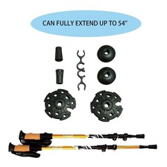 2 PCS Trekking Poles Aluminum Lightweight Collapsible Hiking Walking Stick Women