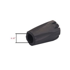 Diooid General Accessories for Trekking Poles Replacement Rubber Tips Black