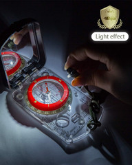 Orienteering Map Compass -Sighting Mirror Compass with Adjustable Declination,Cl