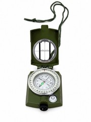Military Lensatic Compass with Carrying Bag – Waterproof Army Green Survival Com
