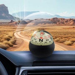 KanPas Dashboard Compass Ball with Double Dials for Cars Boats (V-32-L Lumino…