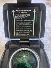 Vintage Normark Pocket Lapel Compass model PL 180 Liquid Filled Made in Finland