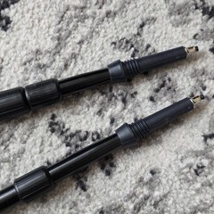 Pro‑Form Walking Hiking Poles Adjustable Trekking Sticks Pair Black 27‑52 in