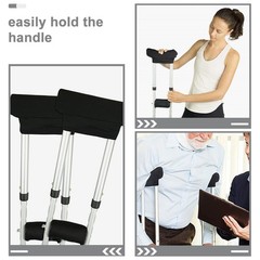 1 Set Durable Black Crutch Underarm Cushion Reusable Walking Stick Accessory