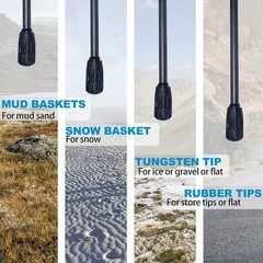 Ultralight Carbon Fibre Trekking Poles – 5-Section Adjustable Set of 2