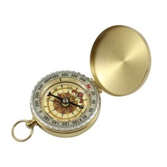 Golden Brass Pocket Compass – Portable Navigation Tool for Hiking & Camping