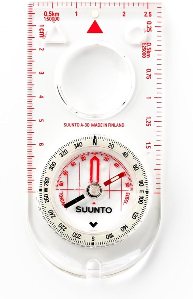 A-30 Compass: Compact, Hiking Compass with Luminous Markings in Low Light