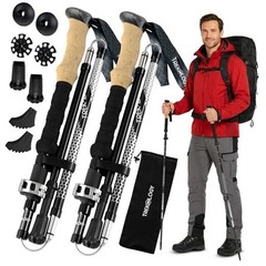 Trek-Z Collapsible Hiking & 100–120 cm (for Height: 4’11” to 5’10”) EVA Black
