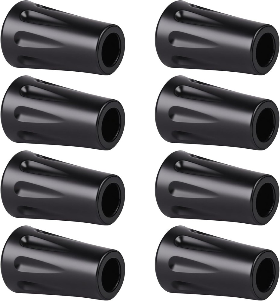 8Pcs Walking Stick Tips, Trekking Pole 1.5*0.9in Black