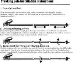 Trekking Poles Shock Absorbing Adjustable Hiking or Walking Sticks for Hiking Co