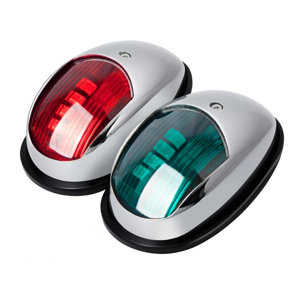 LED Boat Navigation Lights Red Green Bow Mount Marine Port Starboard Light