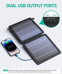 Portable Solar Charger(5V/2A Max), Small Foldable Solar Panel with USB-C 10W