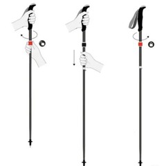 Carbon Fiber Trekking Poles Backpacking Hiking Walking Collapsible Stick Camping