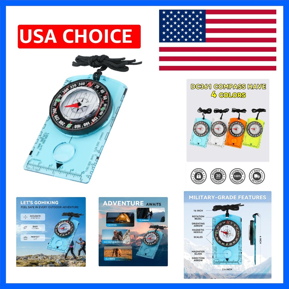 Compass Hiking Survival, Wilderness Survival Compass for Kids- Magnetic Gear …
