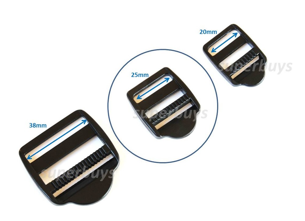25mm Plastic Ladder Lock – For Backpack Webbing Strap Buckle Clip Bag Fasten End