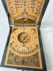 RARE Vintage Antique Solar Calendar Pocket Compass : Villa Alcor Made In Spain