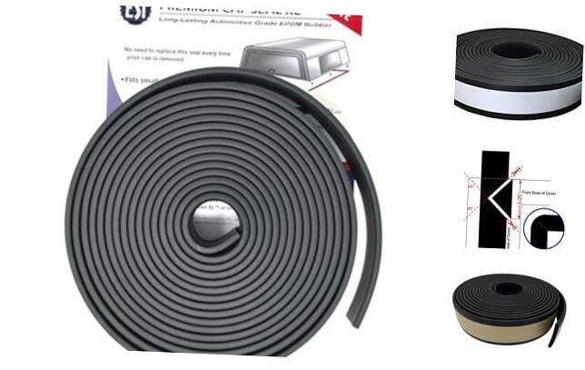 Premium Cap Seal XL 23 FT (2″ Width x .200″ Height x 23′ Length) EPDM Rubber