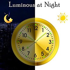 2 Pieces Stick on Dashboard Car Clock Mini Tiny Small Luminous Black, Gold