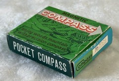 Vintage PRECISION Pocket Compass No. 1088 with Original Box Japan 1.75”