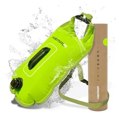 Swim Buoy for Open Water with Dry Bag 15L – Fully Waterproof Swim Chartreuse