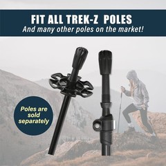 8-Pack Trekking Pole Tips – Durable Rubber for Safe, Slippery Terrain Adventures