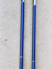 Set of Trekology Folding Trekking Poles 110-130CM Blue W/Bag – 11J
