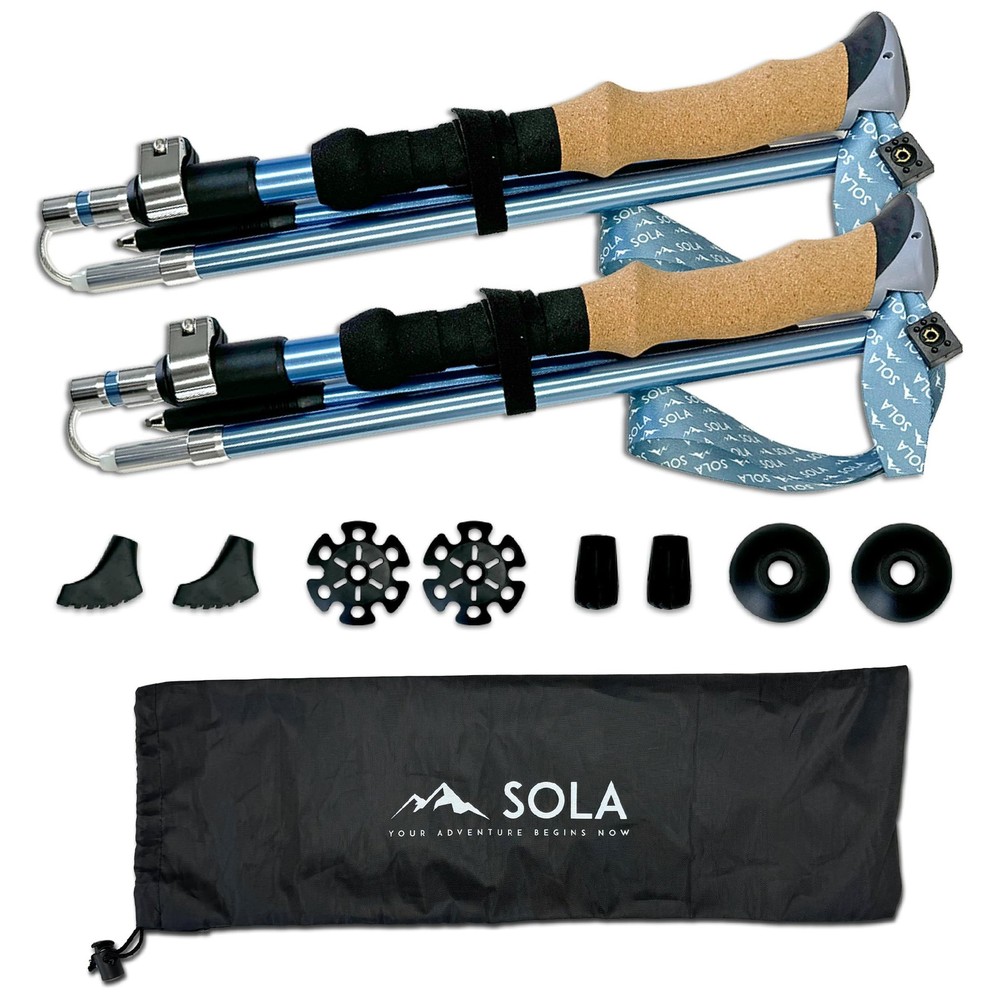 SOLA Trekking Poles Lightweight Collapsible Hiking Poles 7075 Aluminum Alloy…