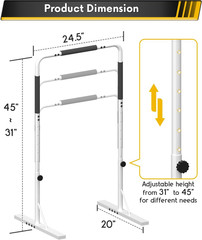 Walking Pad Handle Bar Only with Phone & Cup Holder, 31-45 Inch Adjustable Heigh