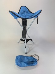 Cremco Tripod Stool Lightweight Camping Slacker Chair Blue