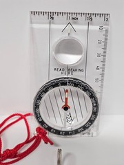 Lot of 2 Compasses Silva Sweden Keychain & Vintage Compass Camping Hiking