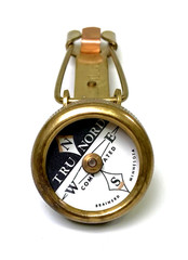 Vintage Brass Tru Nord Compensated Compass, Locking PinClip Brainerd. Free Ship
