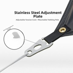 Outdoor Triangle Guy Line Adjuster Stainless Steel Buckle for Tarp and Awning