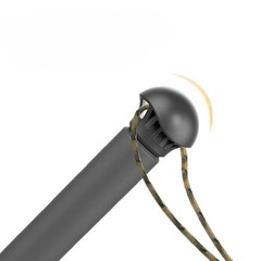 121CM Hiking Pole with Strong Flashlight, Foldable with Tactical Knife